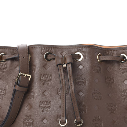 MCM Calfskin Ottomar Monogram Small Essential Bucket Chestnut 11 of 11