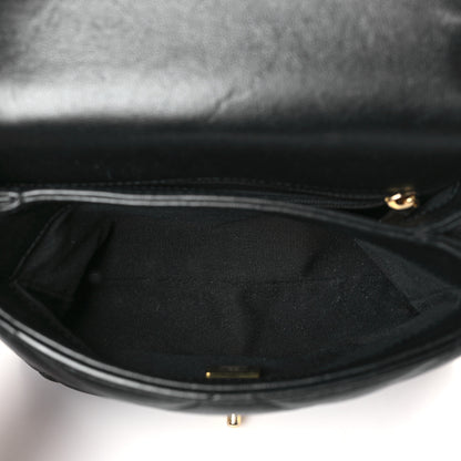 Chanel Lambskin Quilted Small Chain Top Handle Flap Black 6 of 10