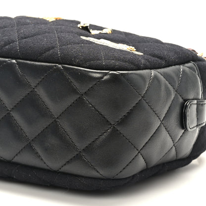 Chanel Felt Quilted Paris-Hamburg Charms Camera Case Black 9 of 9