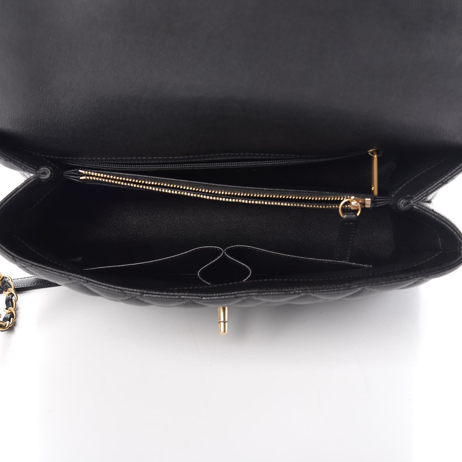 Chanel Caviar Lizard Quilted Medium Coco Handle Flap Black 5 of 8