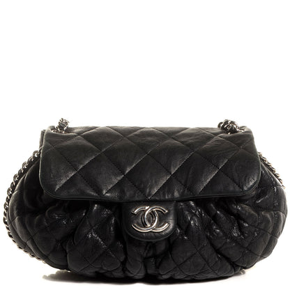 Chanel Washed Lambskin Chain Around Medium Messenger Black 1 of 7