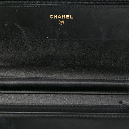 Chanel Caviar Chevron Quilted Boy Wallet On Chain WOC Black 12 of 14