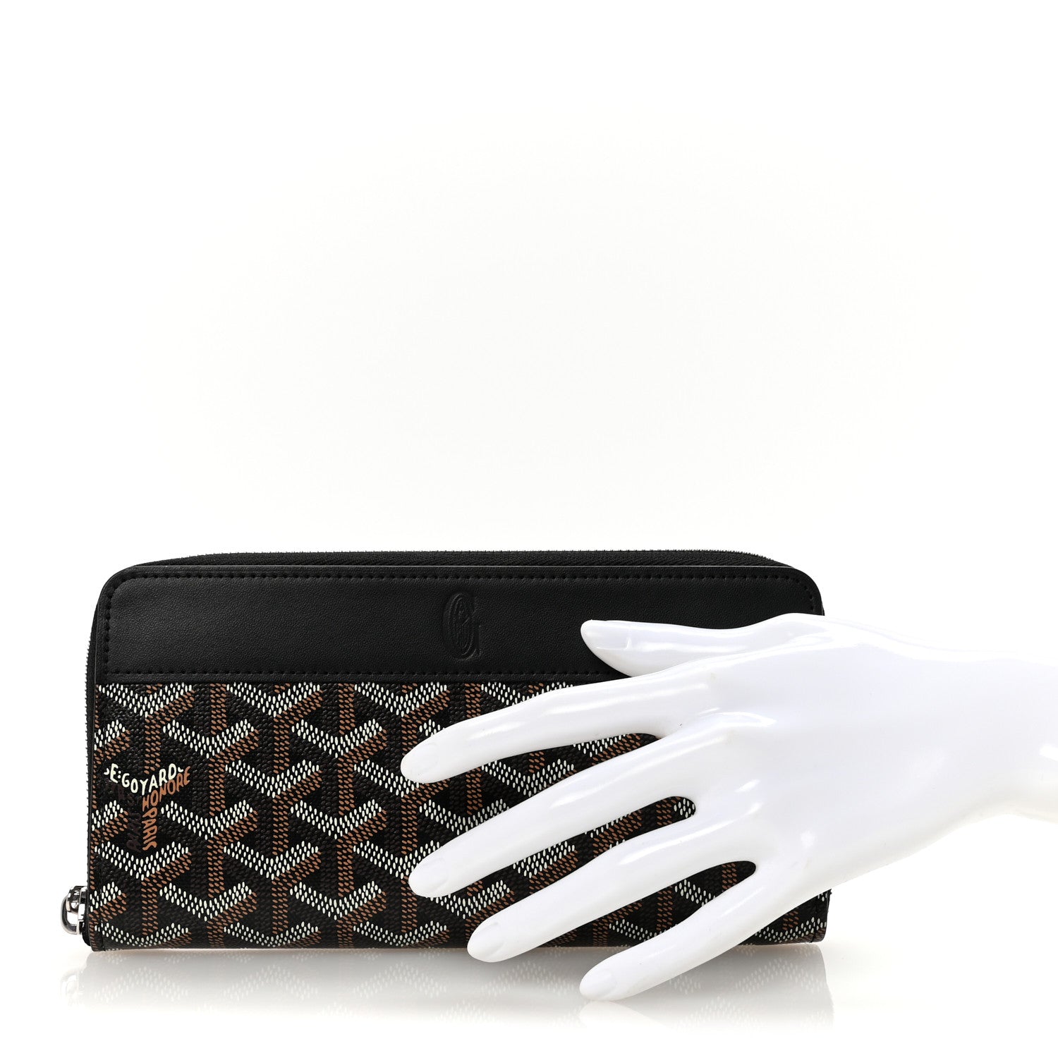 Goyard Goyardine Matignon Zip Around GM Wallet Black 2 of 7