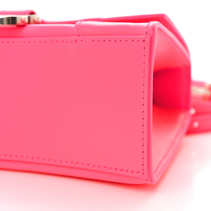 Balenciaga Shiny Box Calfskin Hourglass Top Handle Bag XS Fluo Pink 11 of 12
