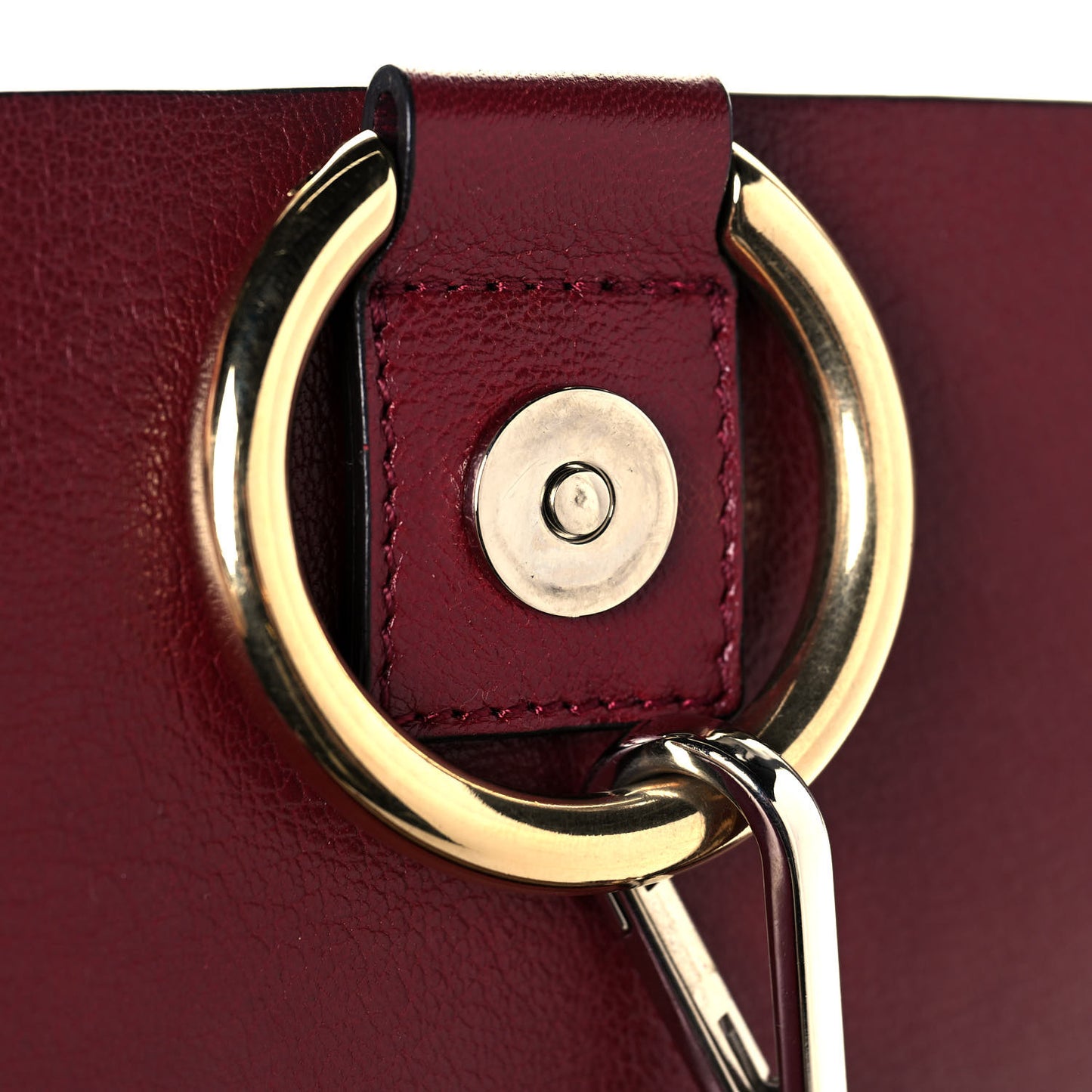 Calfskin Medium Faye Shoulder Bag Sienna Red
