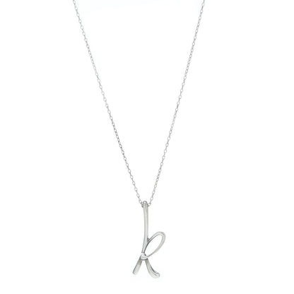 Tiffany Sterling Silver Elsa Peretti Letter K Pendant Necklace 1 of 7