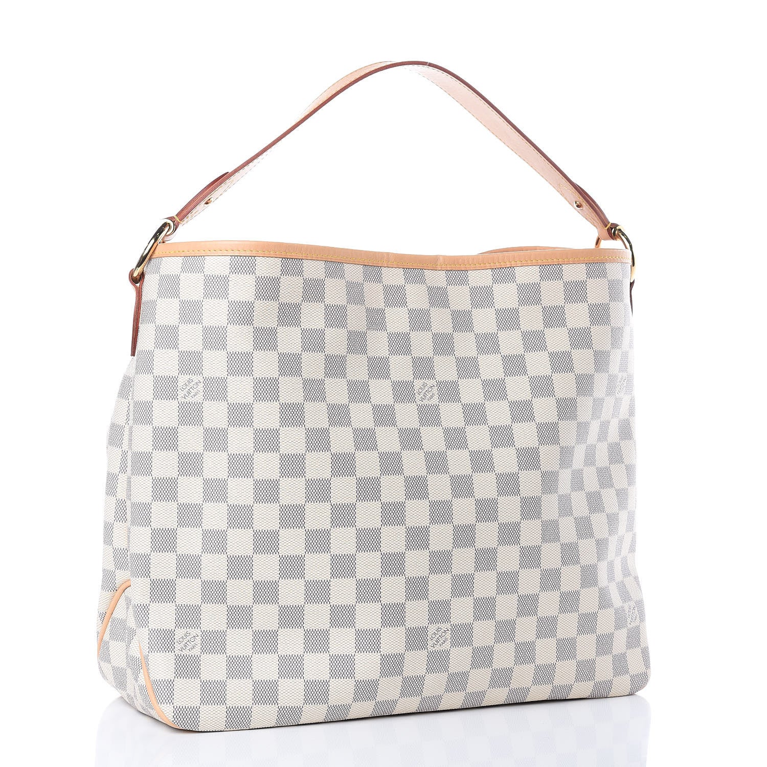 Louis Vuitton Damier Azur Delightful MM Rose Ballerine 3 of 11