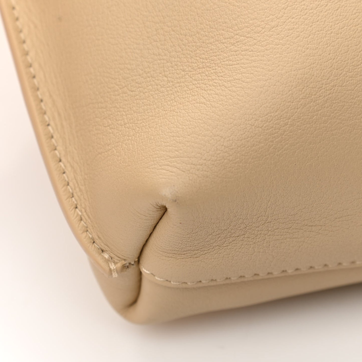SAINT LAUREN Smooth Calfskin Small Suzanne Hobo Ivory Natural
