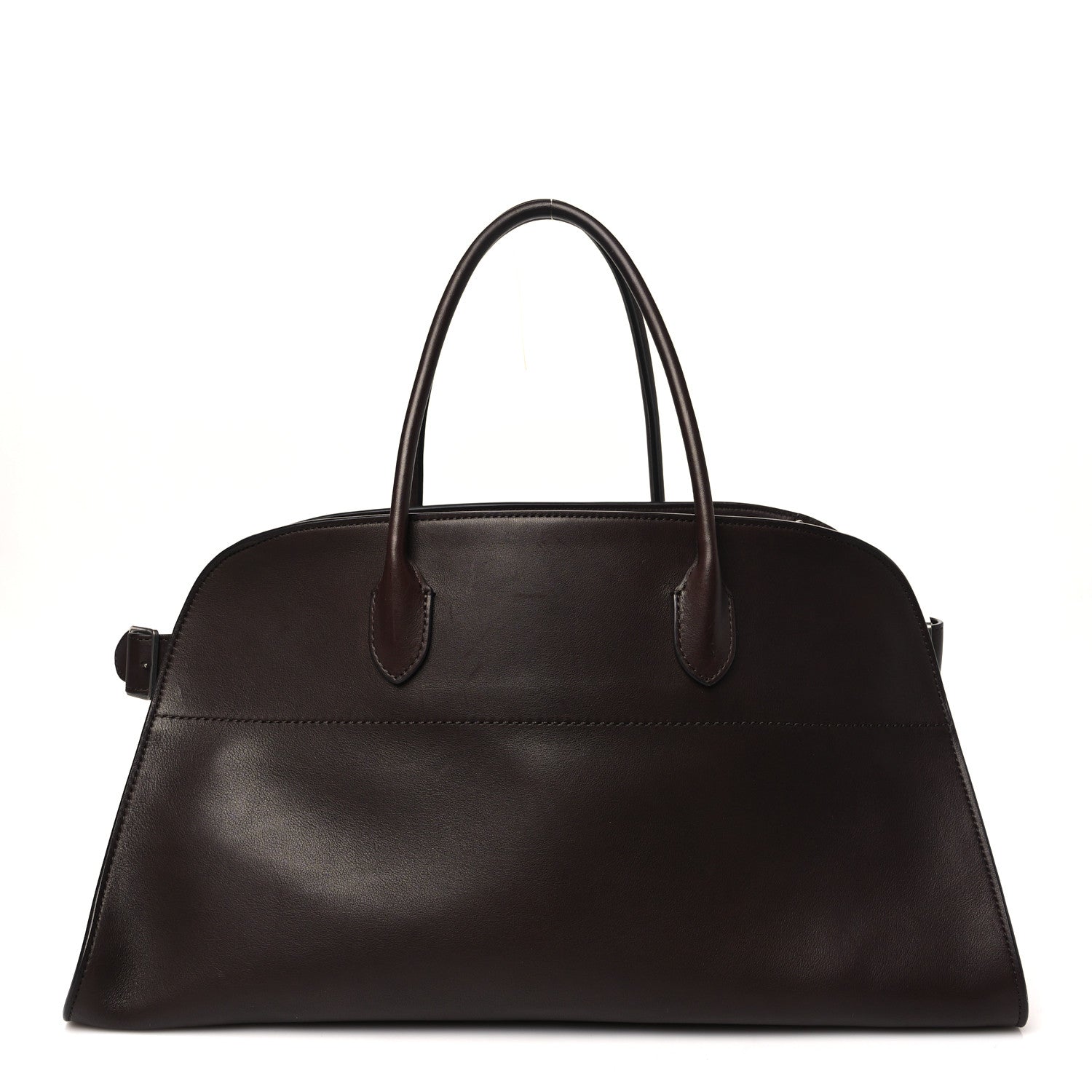 The Row Polished Saddle Calfskin EW Margaux Chestnut 1 of 9