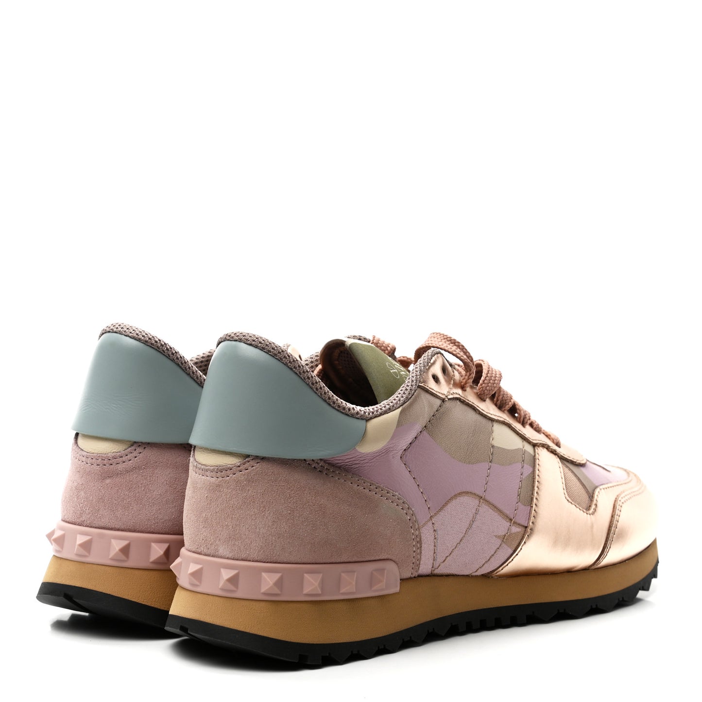 Metallic Nappa Suede Camouflage Womens Rockrunner Sneakers 37 Multicolor