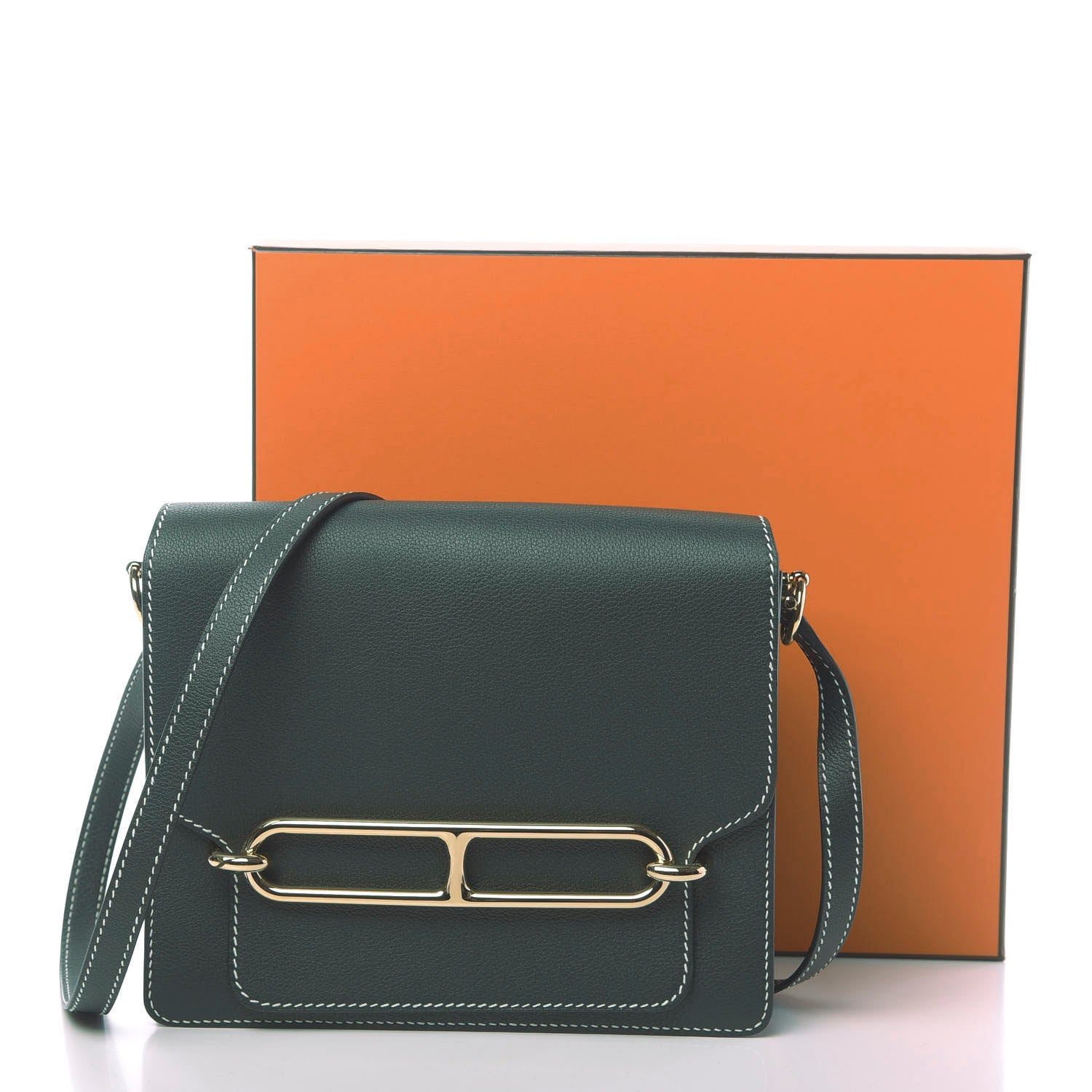 Hermes Evercolor Sac Roulis 23 Vert Anglais 11 of 11