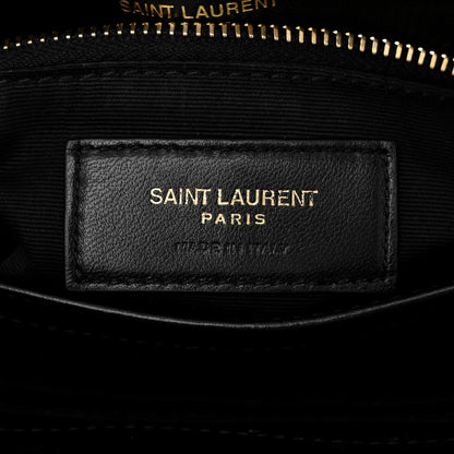 Saint Laurent Calfskin Y Quilted Monogram Toy Loulou Crossbody Bag Black 6 of 10