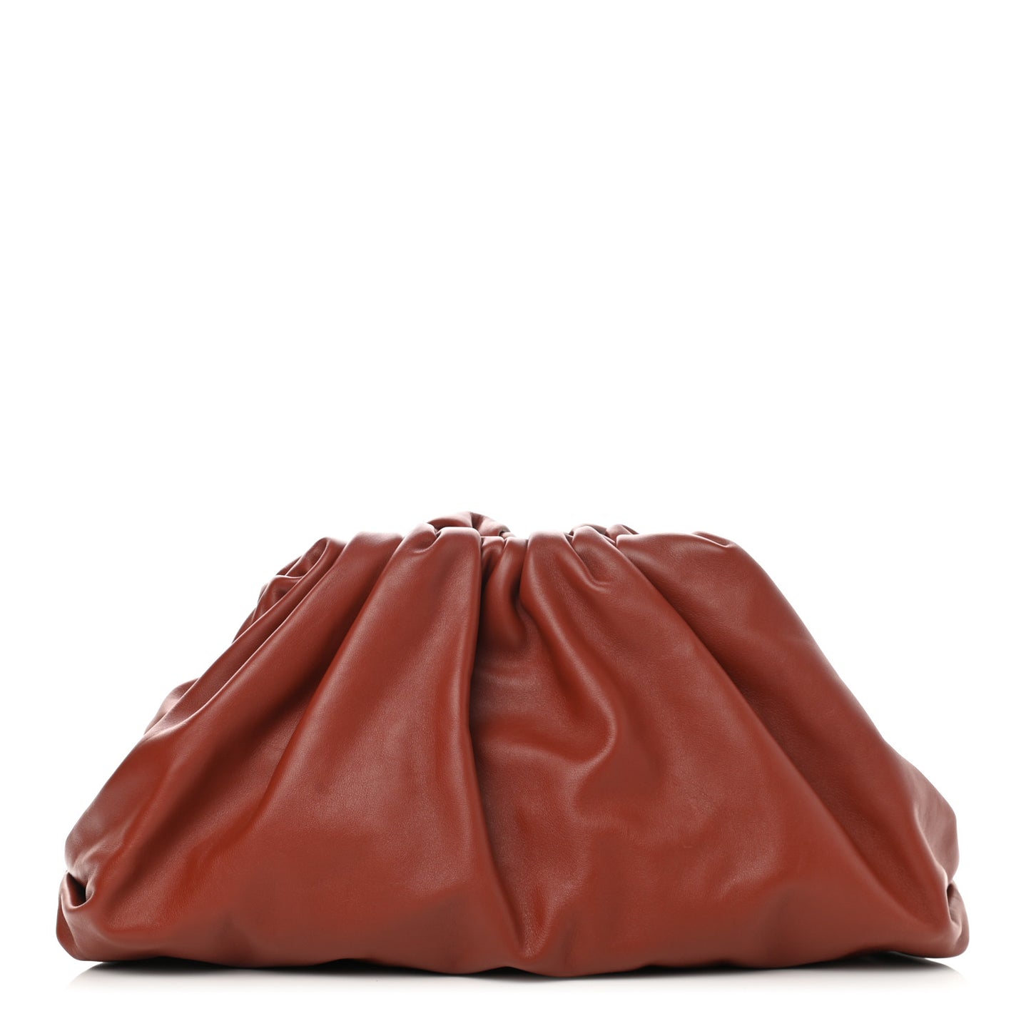 Smooth Butter Calf The Pouch Oversized Clutch Rust