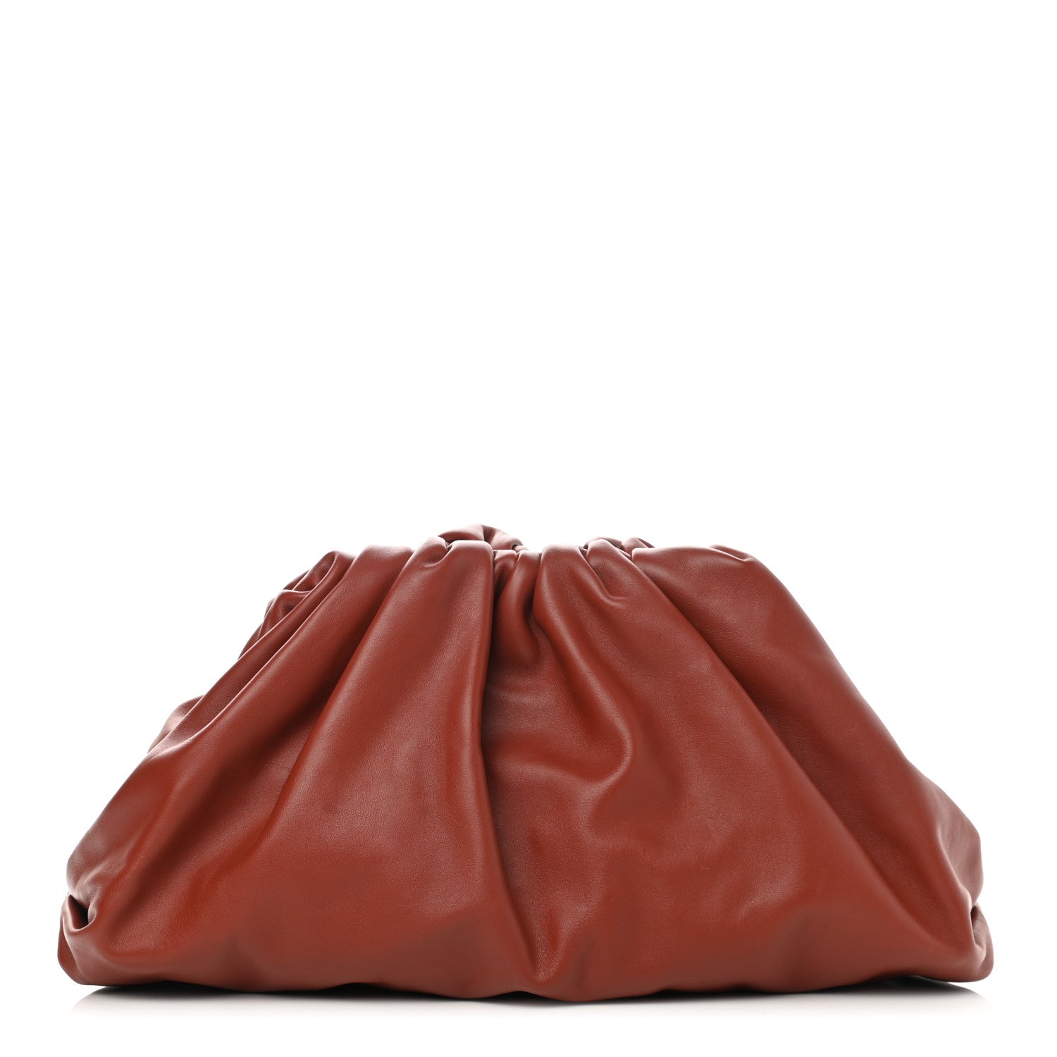 Bottega Veneta Smooth Butter Calf The Pouch Oversized Clutch Rust 1 of 11