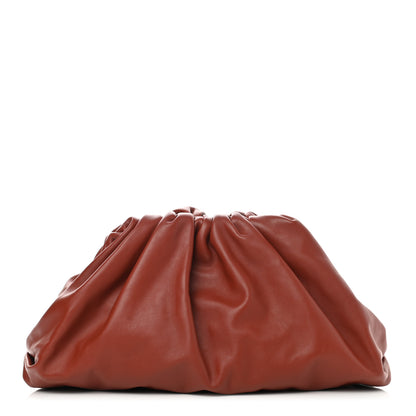 Bottega Veneta Smooth Butter Calf The Pouch Oversized Clutch Rust 1 of 11
