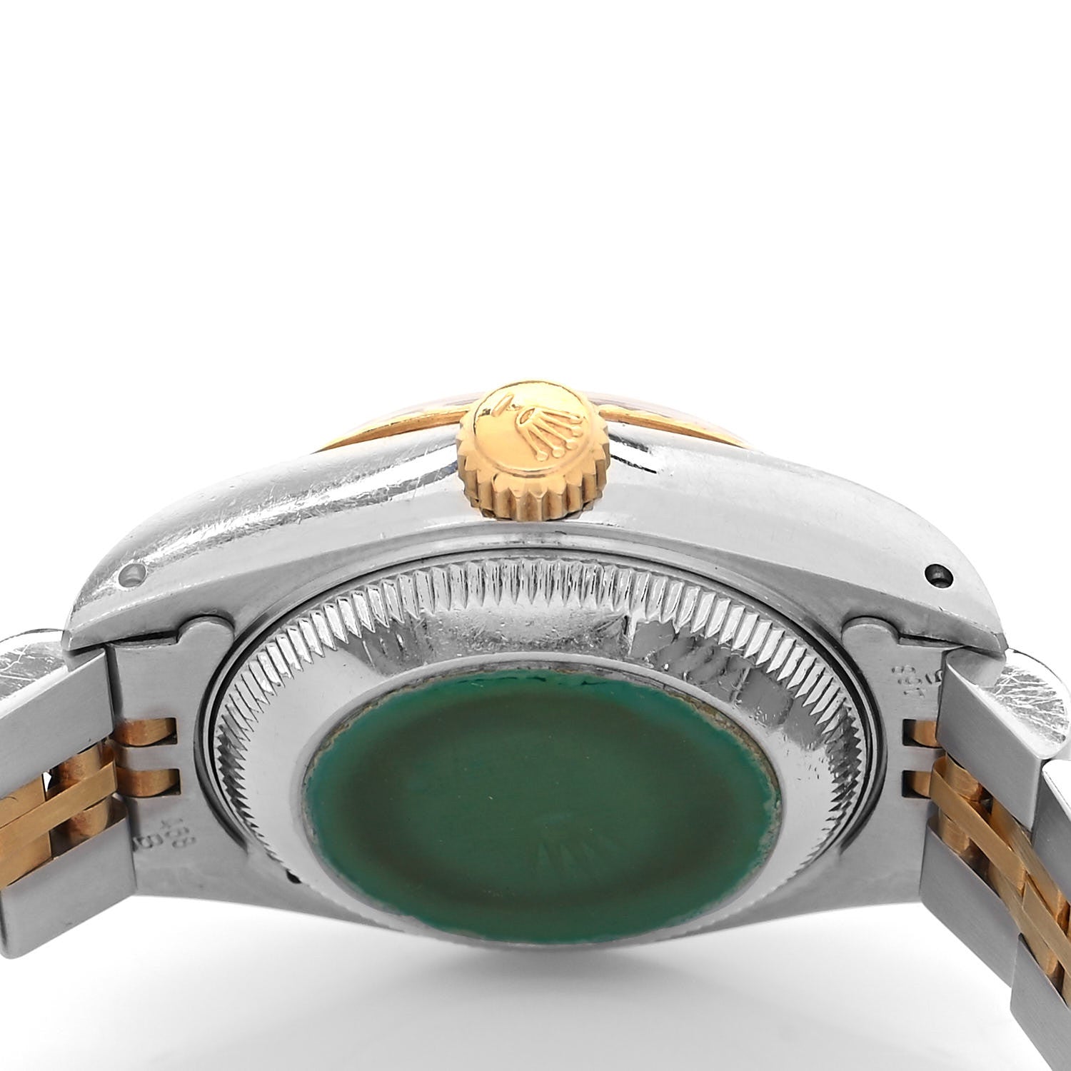 Rolex Stainless Steel 18K Yellow Gold Diamond 26mm Oyster Perpetual Datejust Watch Black 69173 4 of 4