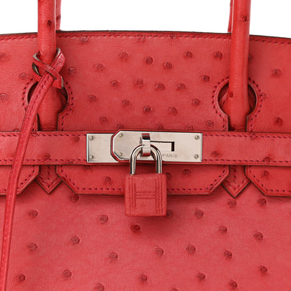 Hermes Ostrich Birkin 30 Bougainvillea 6 of 11