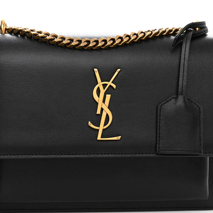 Saint Laurent Calfskin Medium Monogram Sunset Black 7 of 9