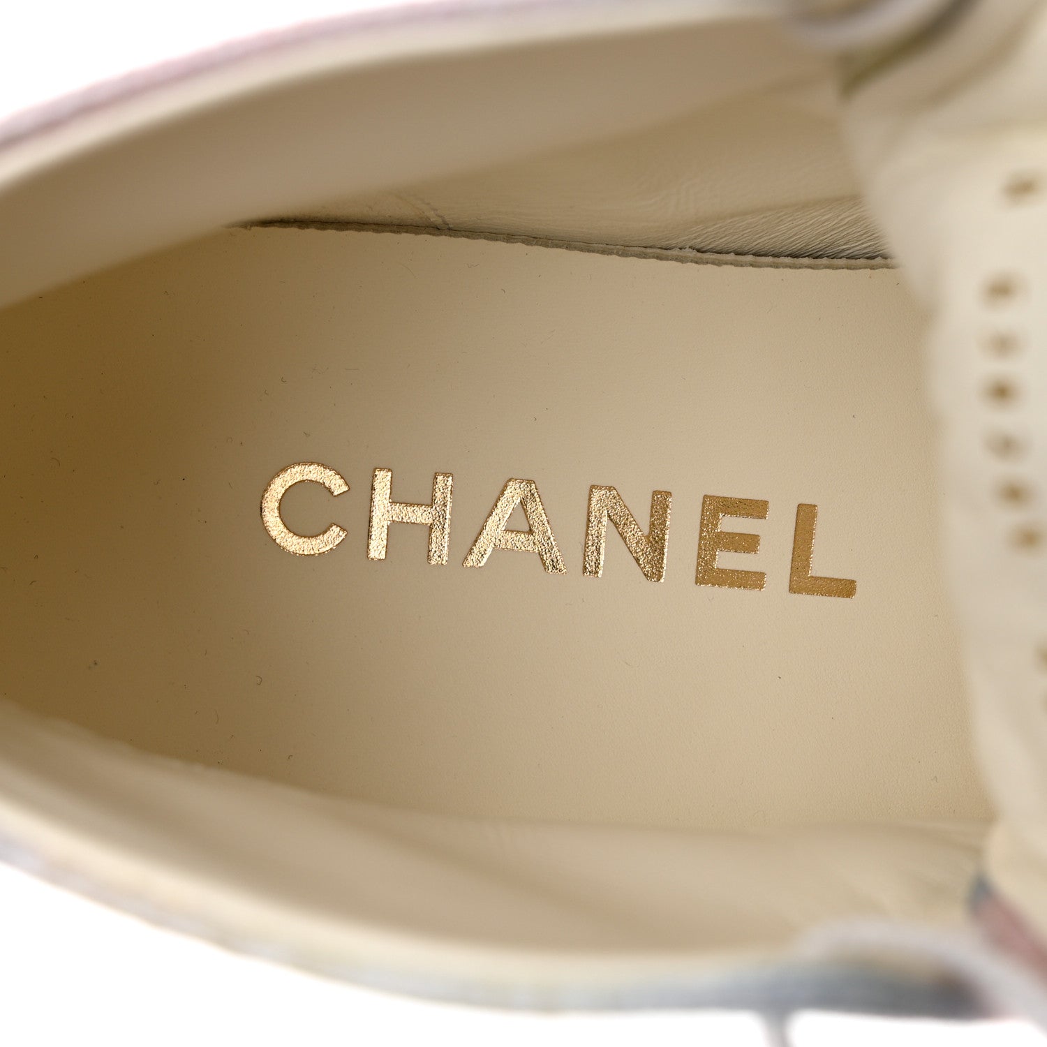 Chanel Printed Fabric High Top CC Sneakers 40 Green Pink Blue White 7 of 9