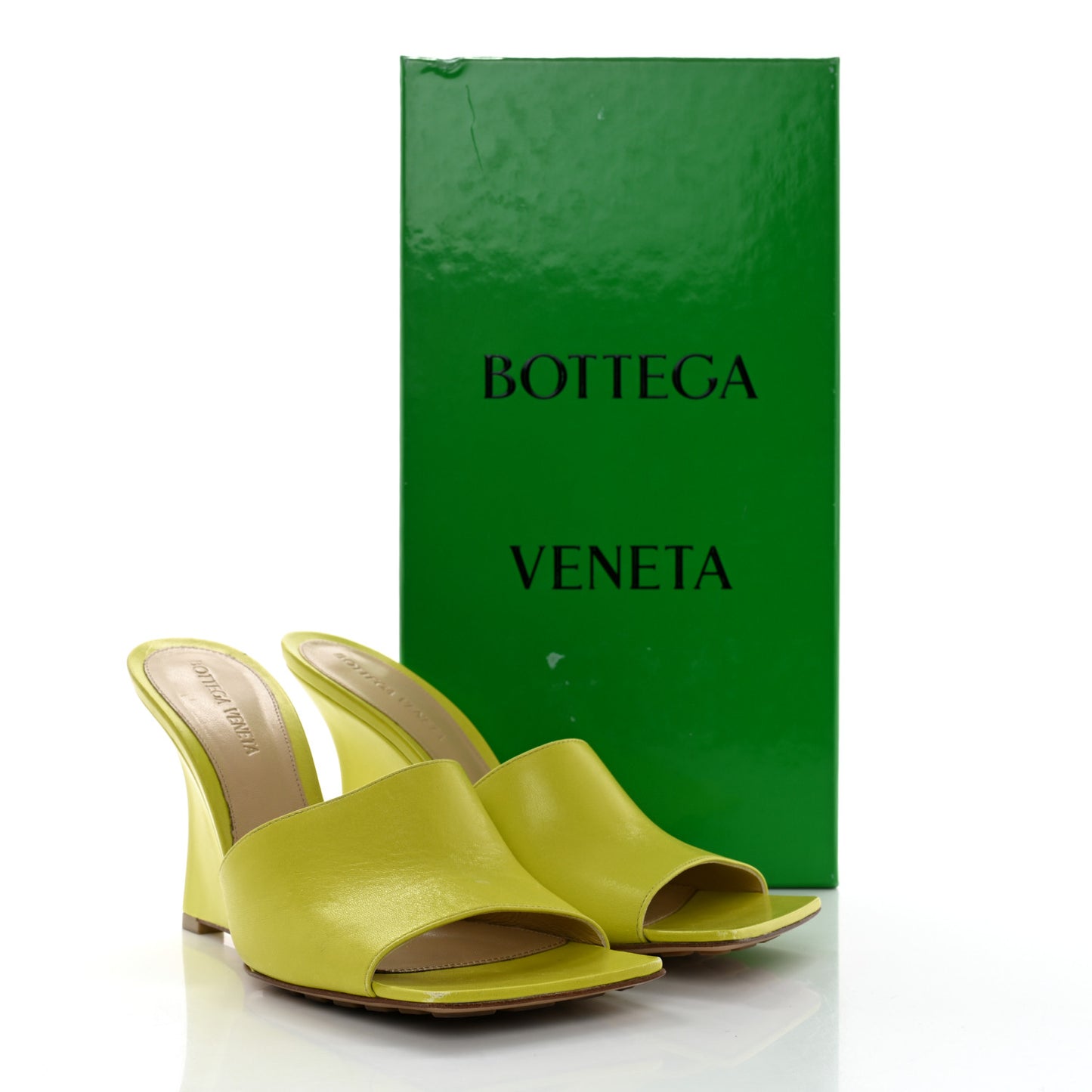 Lambskin Stretch Wedge 90mm Sandals 37 Kiwi