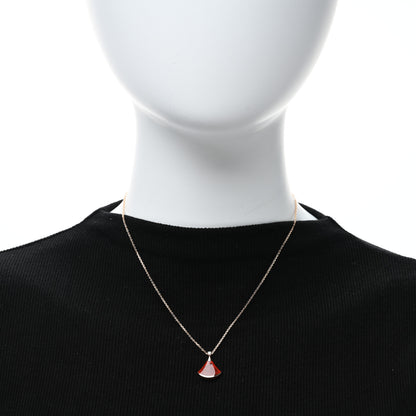 Bulgari 18K Rose Gold Diamond Carnelian Divas' Dream Pendant Necklace 3 of 4