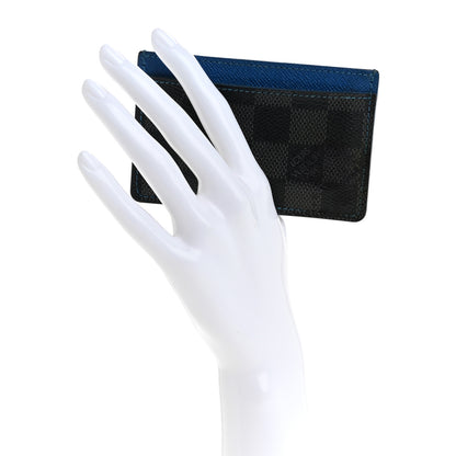 Louis Vuitton Damier Graphite Card Holder Blue 2 of 10