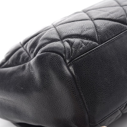 Chanel Glazed Caviar Medium Nature Flap Bag Black 15 of 20