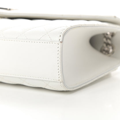 Saint Laurent Grain De Poudre Textured Mixed Matelasse Medium Triquilt Monogram Satchel Blanc Vintage 10 of 21