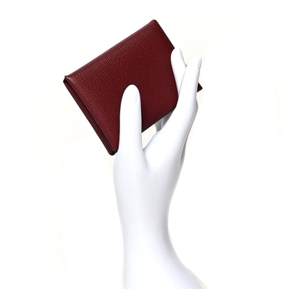 Hermes Chevre Mysore Calvi Duo Card Case Rouge H 2 of 10