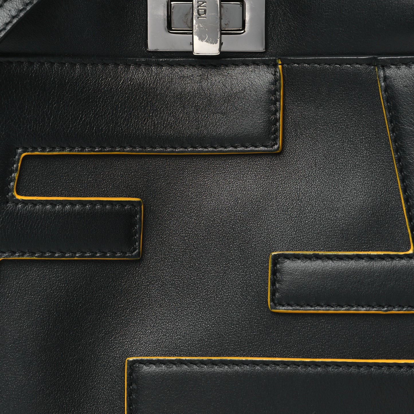 Nappa FF Mini Peekaboo Iconic Satchel Black Sunflower