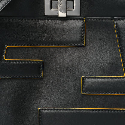 Fendi Nappa FF Mini Peekaboo Iconic Satchel Black Sunflower 8 of 14
