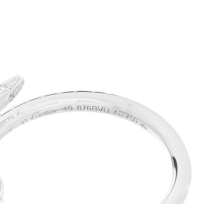 Cartier 18K White Gold Diamond Juste Un Clou Paved Ring 49 5 5 of 6