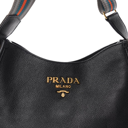 Prada Vitello Daino Hobo Black 10 of 10