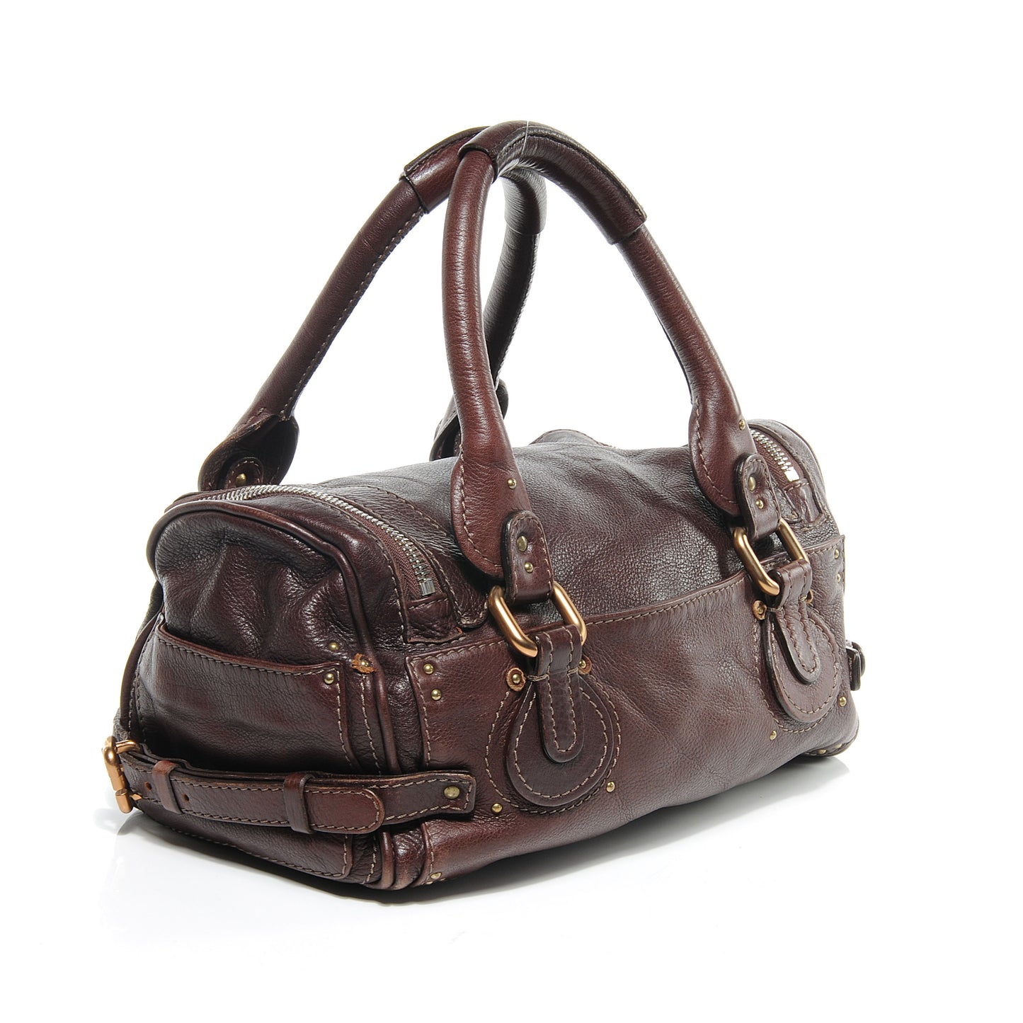 Leather Paddington Satchel Chocolate