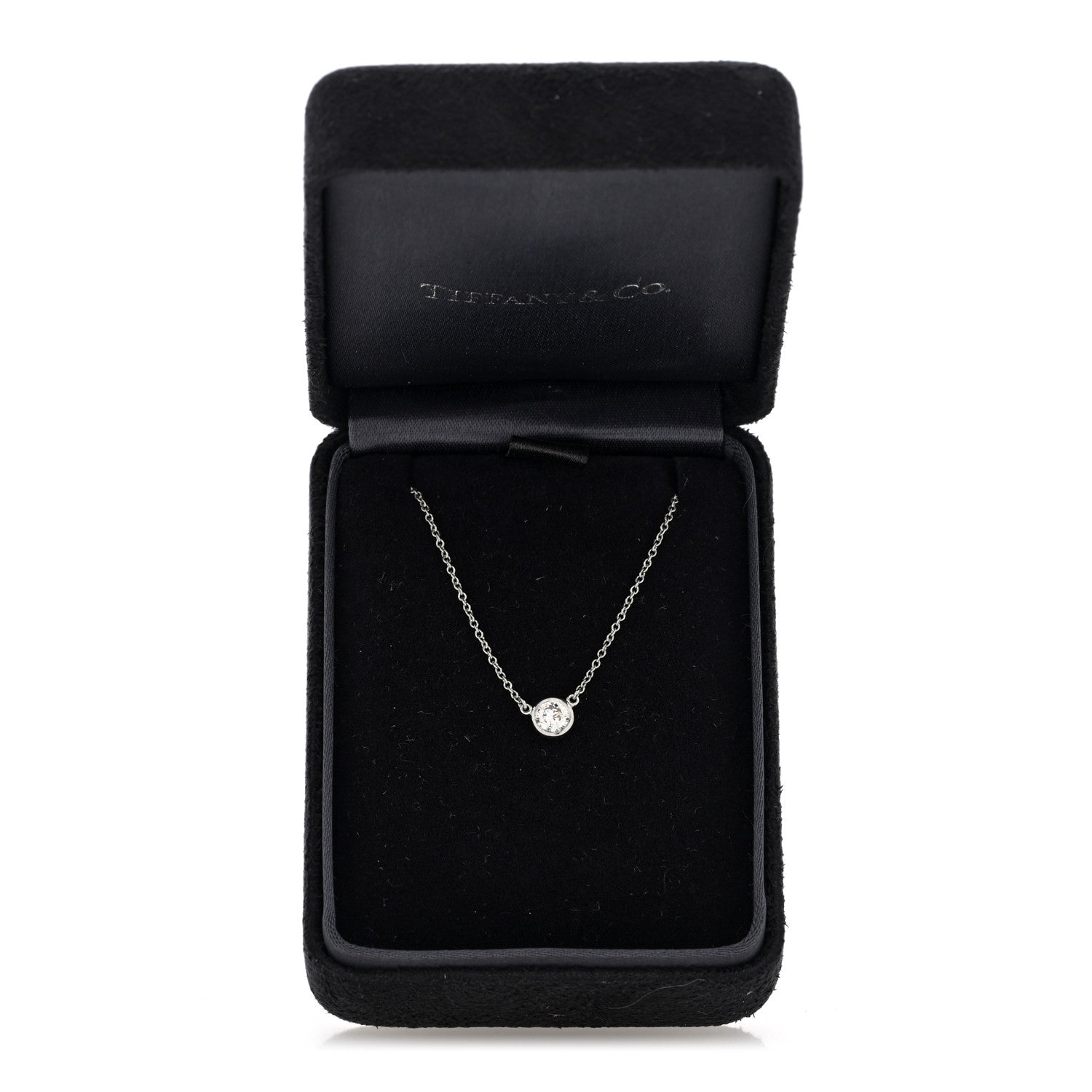 Tiffany Platinum Diamond .27ct Elsa Peretti Diamonds by the Yard Pendant Necklace 5 of 5