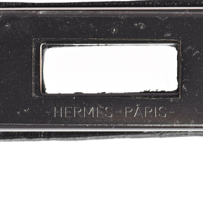 Hermes Swift Horseshoe Birkin 25 Black White 19 of 35