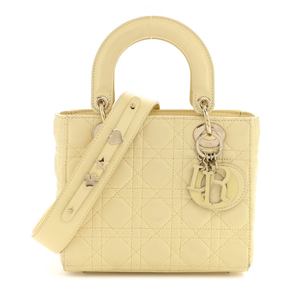Christian Dior Lambskin Cannage Small My ABCDior Lady Dior Soft Yellow 1 of 16