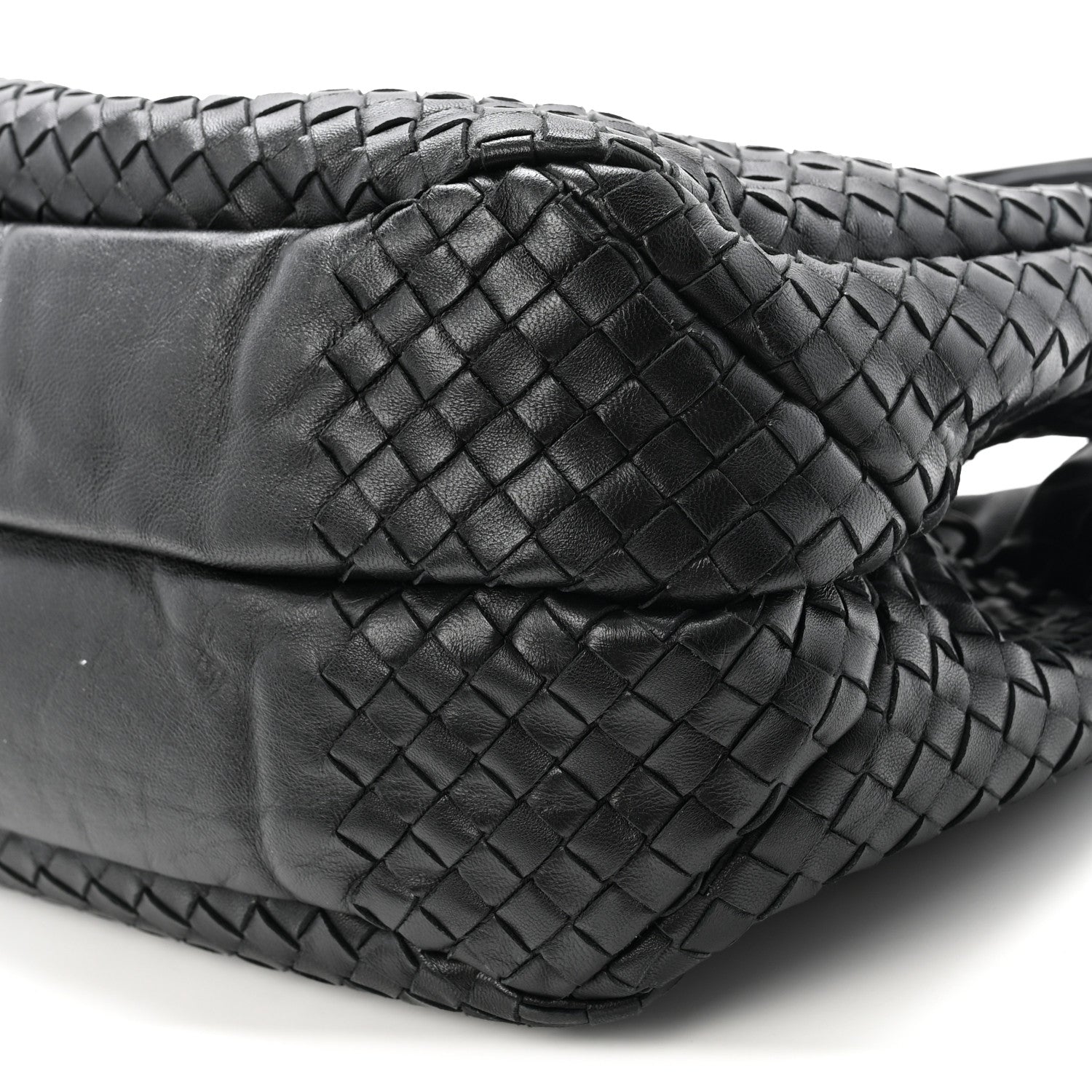 Bottega Veneta Nappa Intrecciato Medium Campana Shoulder Bag Black 10 of 10