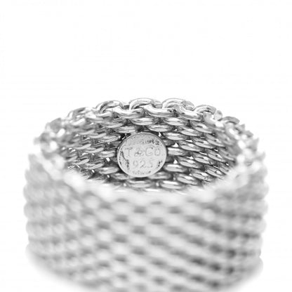 Tiffany Sterling Silver Somerset Mesh Ring 53 6.5 4 of 4