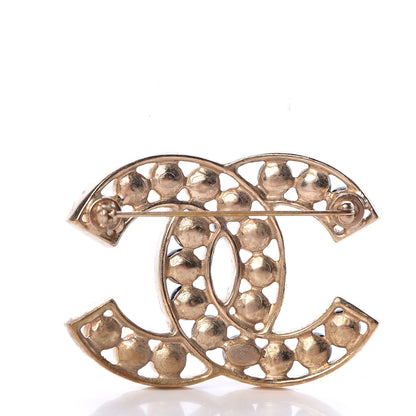 Chanel Pearl CC Brooch Gold Black 3 of 5