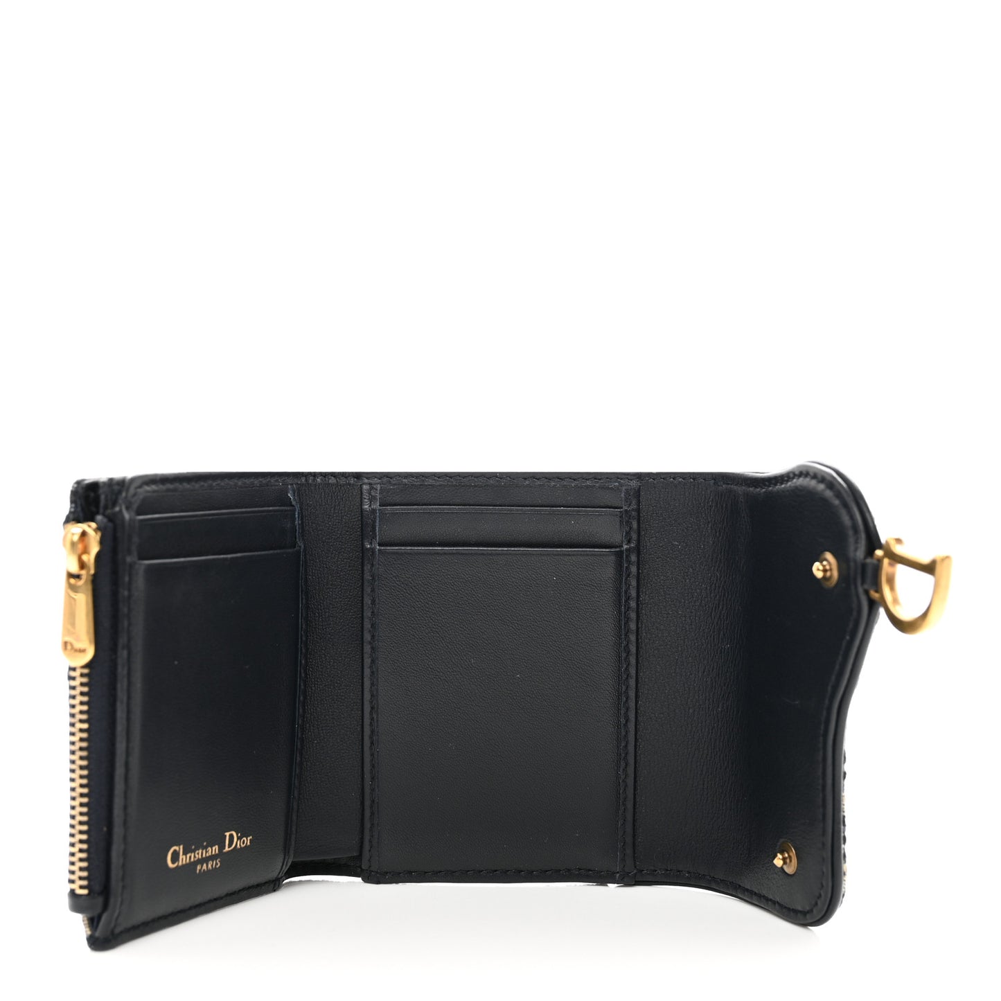 Oblique Saddle Lotus Wallet Blue