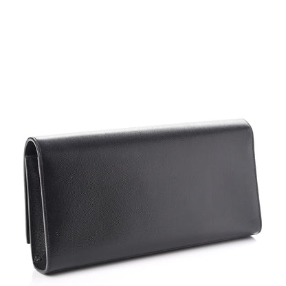 Saint Laurent Grain De Poudre Monogram Cassandre Clutch Black 3 of 7