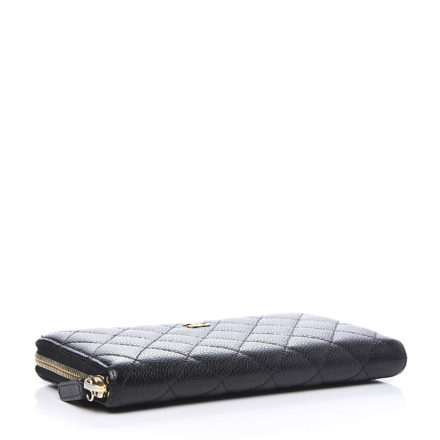 Chanel Caviar Quilted Large Gusset Zip Around Wallet Black 3 of 8