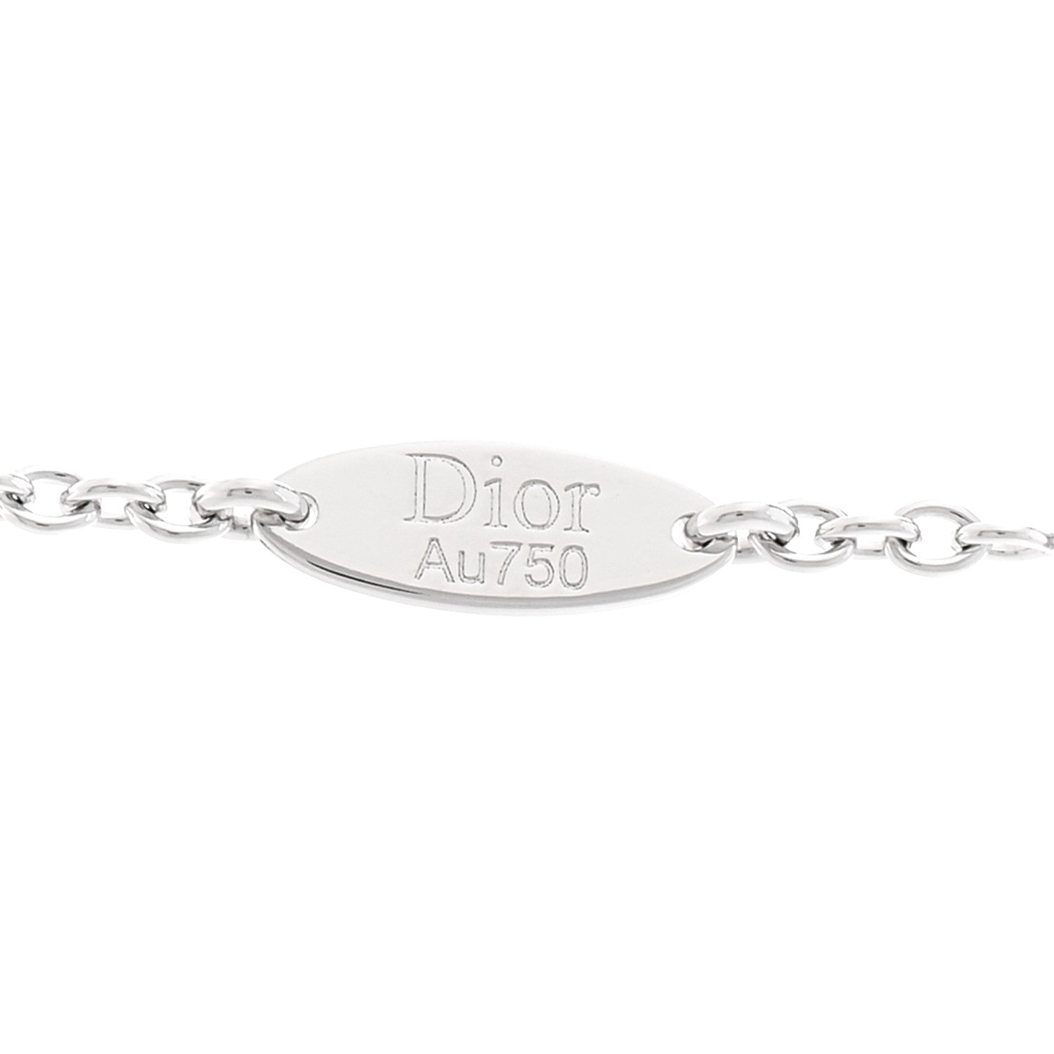 Christian Dior 18K White Gold Diamond Rose Des Vents Necklace 4 of 4