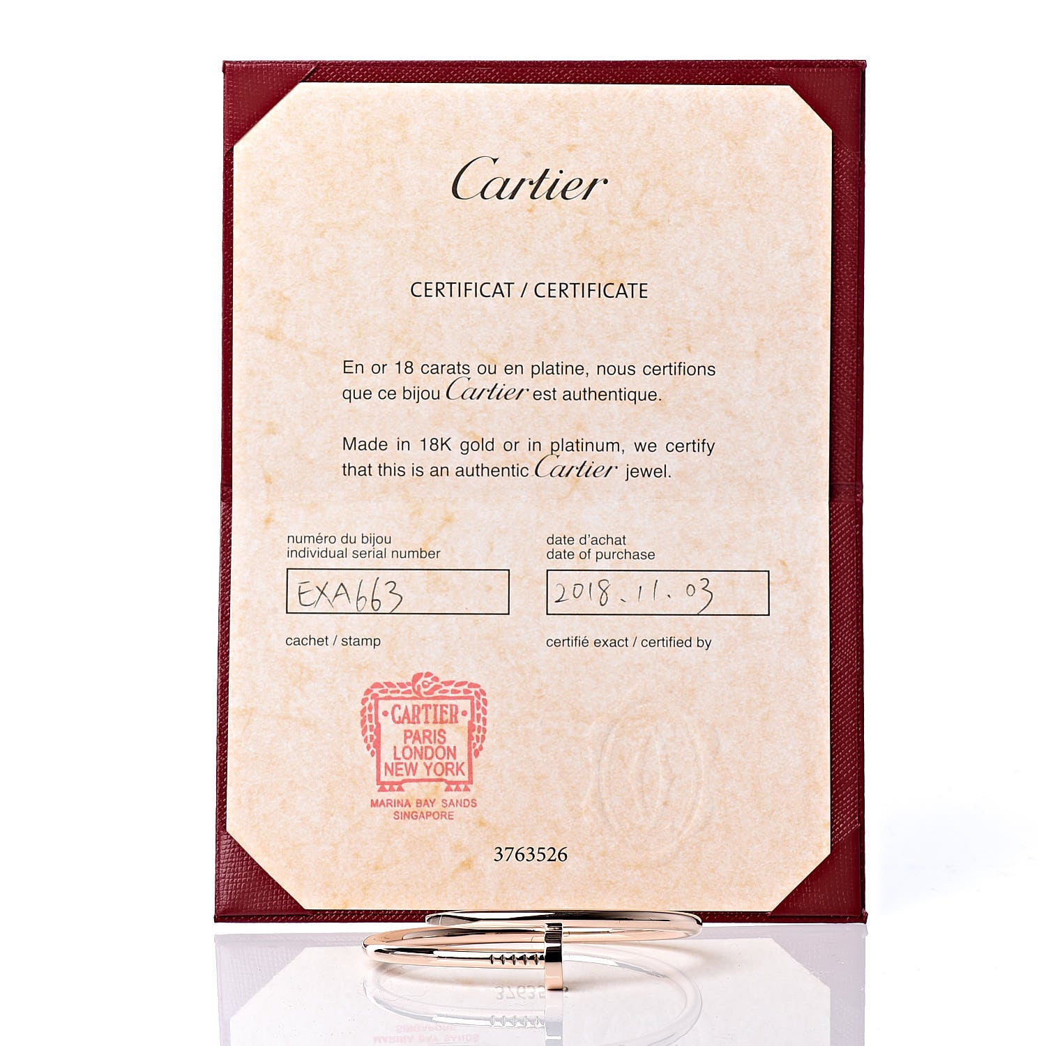 Cartier 18K Pink Gold Juste Un Clou Bracelet 16 5 of 5