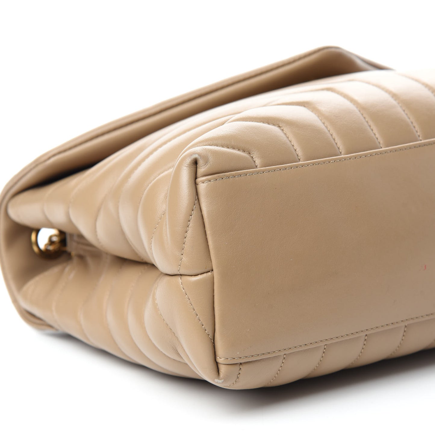 Calfskin Y Quilted Monogram Medium Loulou Chain Satchel Nude Powder