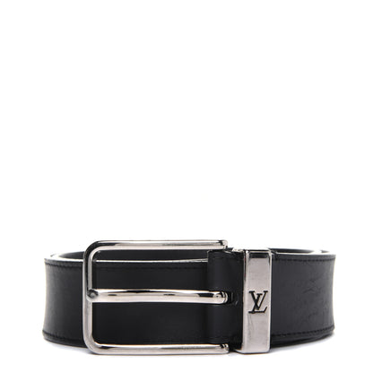 Louis Vuitton Calfskin 35mm Pont Neuf Belt 85 34 Black 1 of 7
