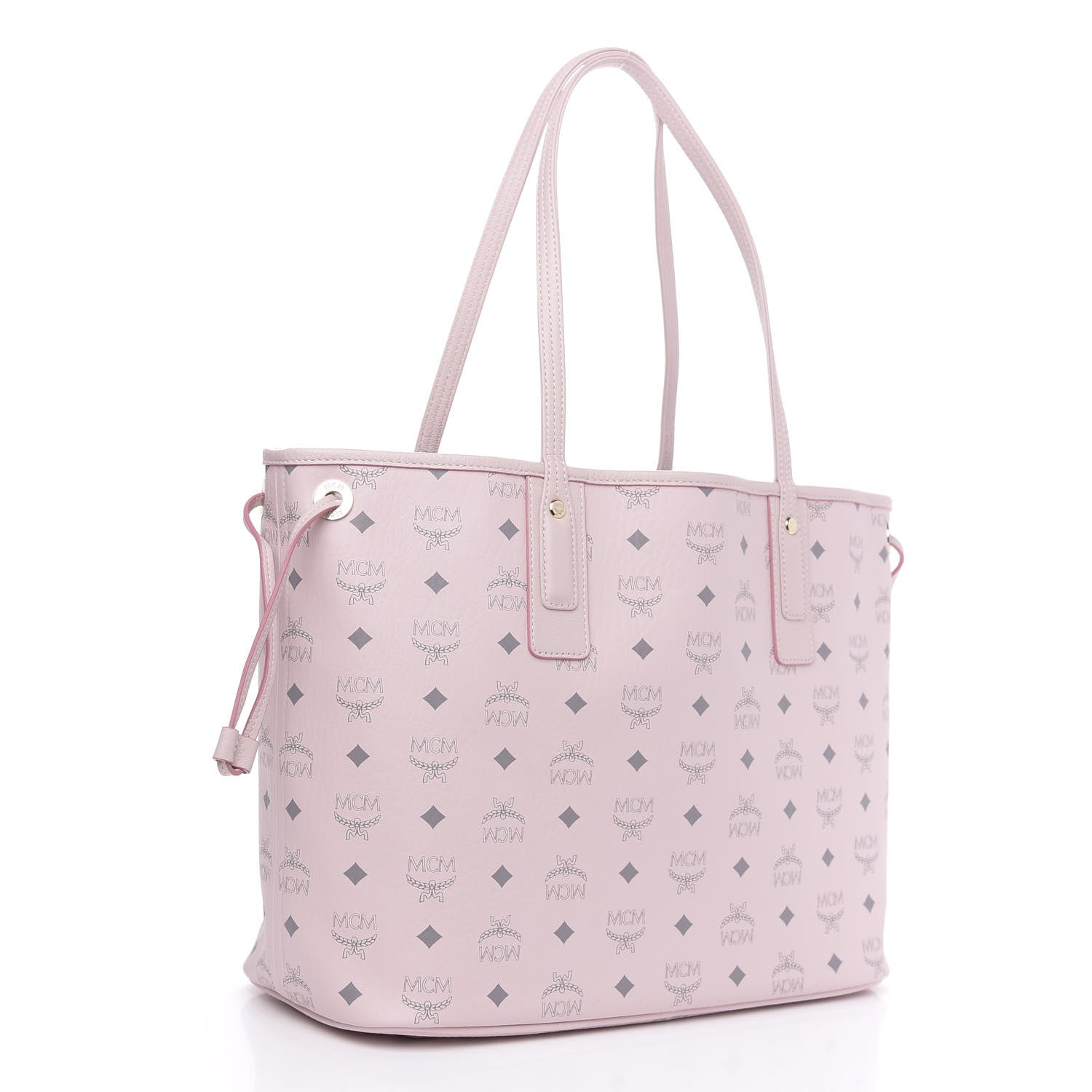 MCM Visetos Medium Liz Reversible Shopper Tote Soft Pink 4 of 13