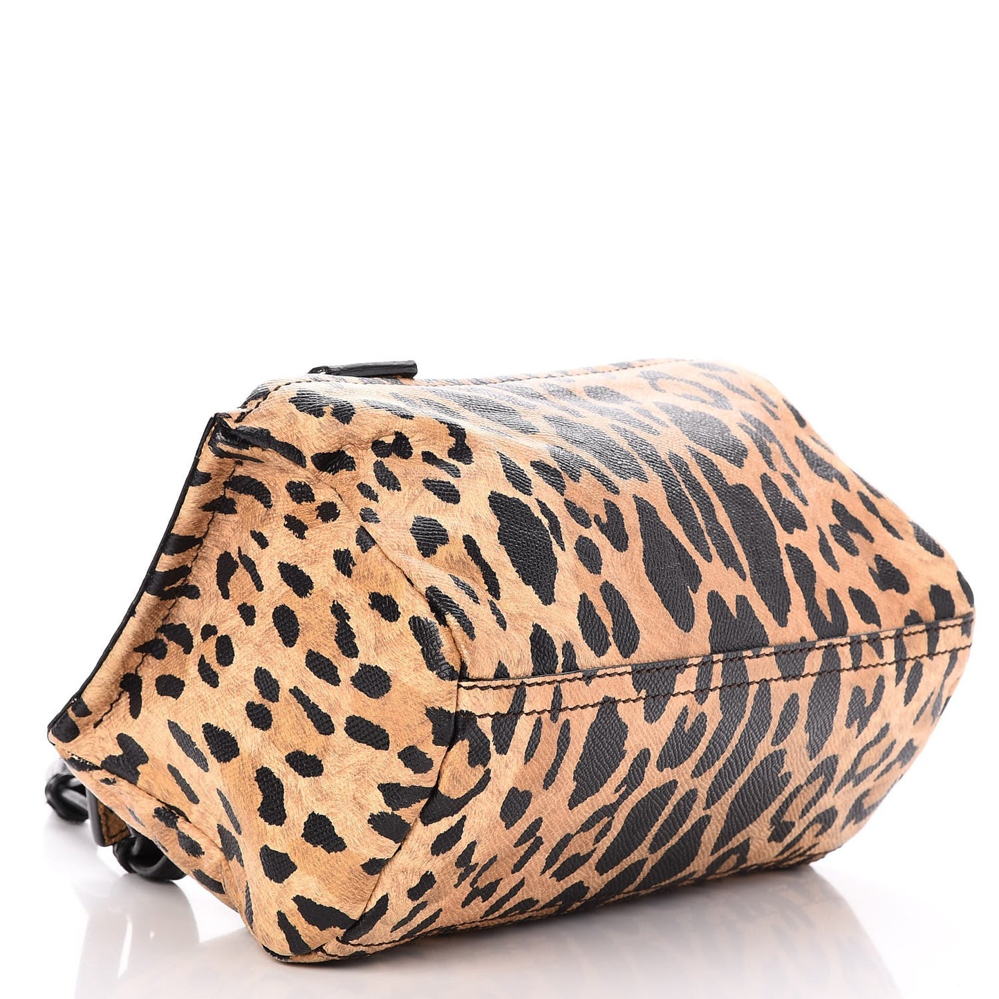 Calfskin Leopard Print Mini Pandora Multicolor