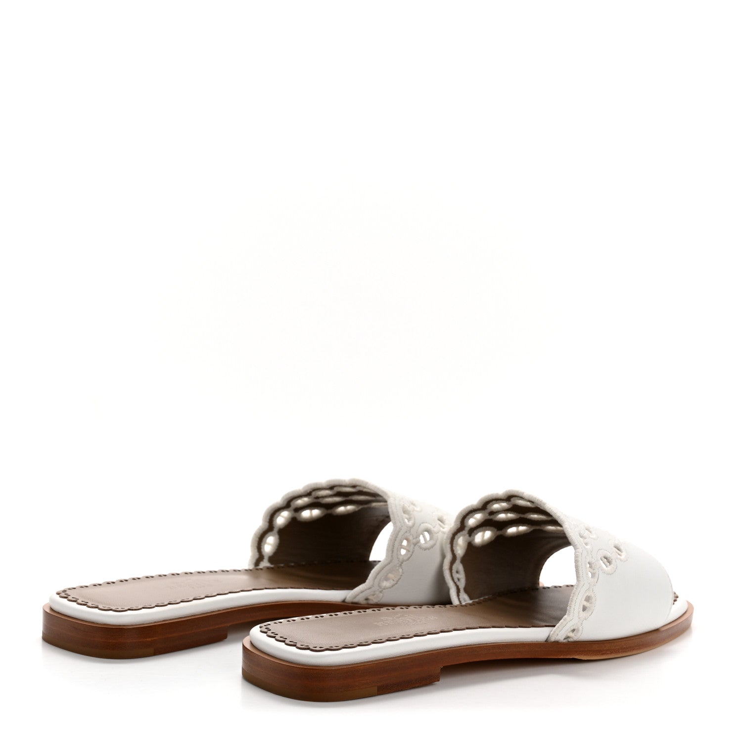 Hermes Calfskin Chaine d'Ancre Gaelle Sandals 36.5 White 10 of 22